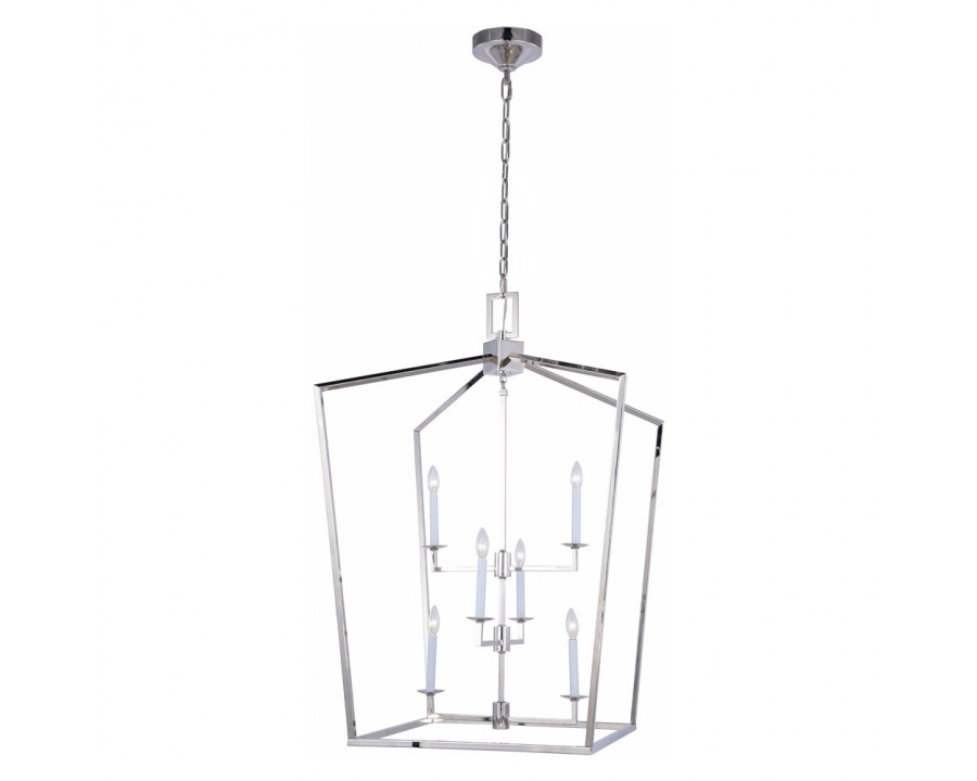 Elegant Urban Classic Denmark Collection 4-Light Pendant Lamp - Polished Nickel, L 29" (1512D29PN)