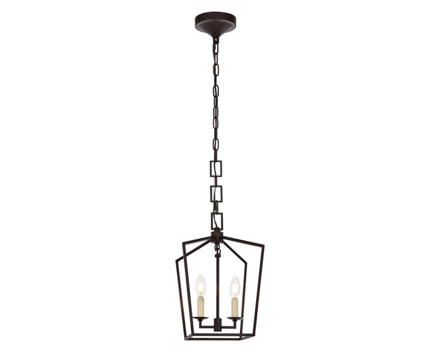 Elegant Urban Classic Denmark Collection 4-Light Pendant Lamp - Vintage Bronze/Gold, L 9.5" (1512D9VB)