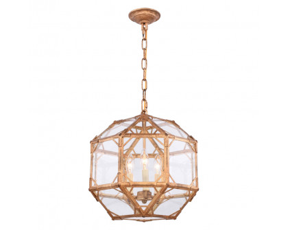 Elegant - Parisian Octagonal 3 Lights Pendant