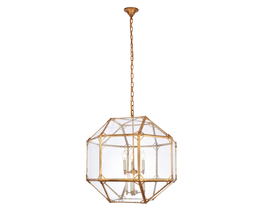 Elegant - Parisian Octagonal 3 Lights Pendant