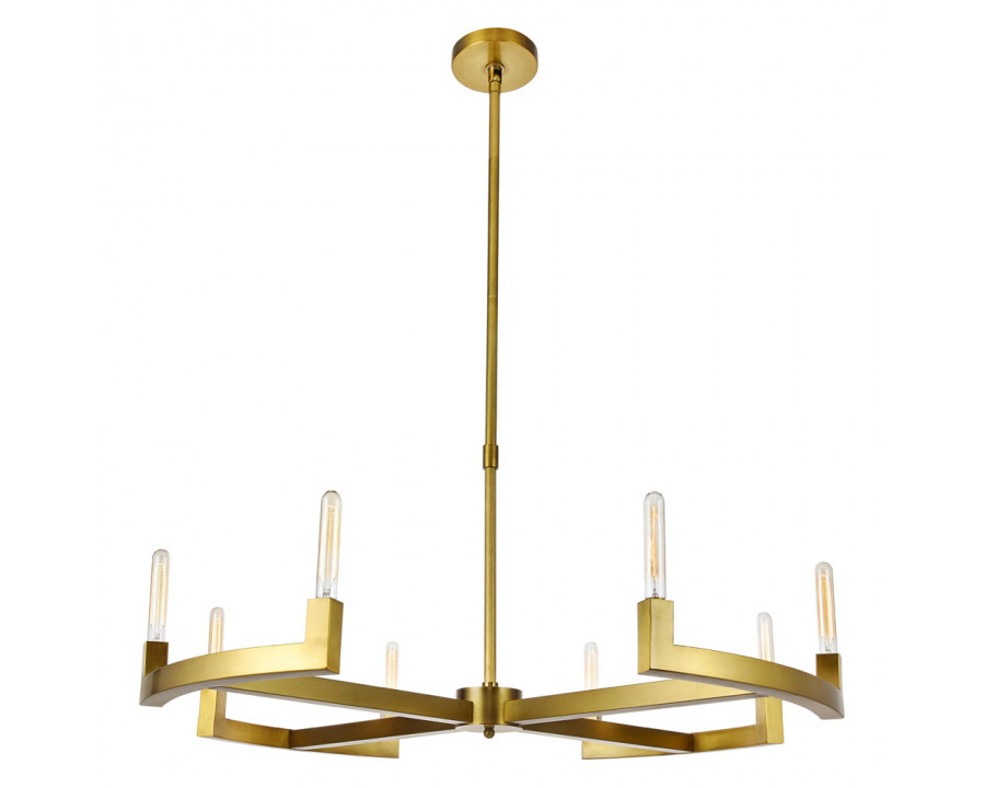 Elegant Urban Classic Chandelier - Burnished Brass, L 48" (1535G48BB)