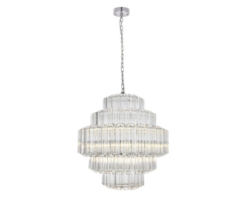 Elegant Chandelier - Chrome, L 23.6" (1706D23C)