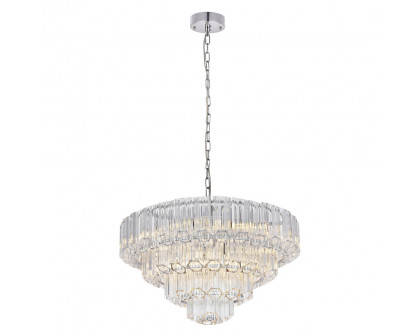 Elegant Chandelier - Chrome, L 26" (1706D26C)