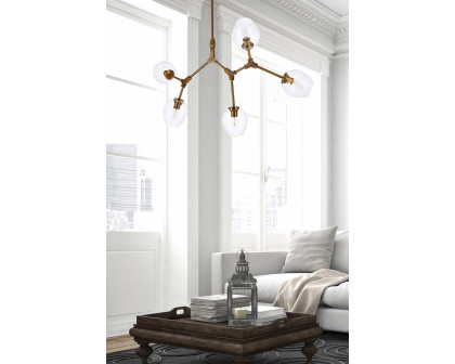 Elegant Cavoli 5 Lights Chandelier - Brass (1712D42BR)