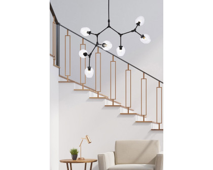 Elegant Urban Classic Cavoli 11 Lights Chandelier - Black, L 57" (1712G57BK)