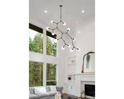 Elegant Urban Classic Cavoli 11 Lights Chandelier - Black, L 73" (1712G73BK)