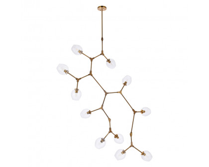 Elegant Urban Classic Cavoli 11 Lights Chandelier - Brass, L 73" (1712G73BR)