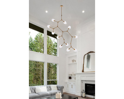 Elegant Urban Classic Cavoli 11 Lights Chandelier - Brass, L 73" (1712G73BR)