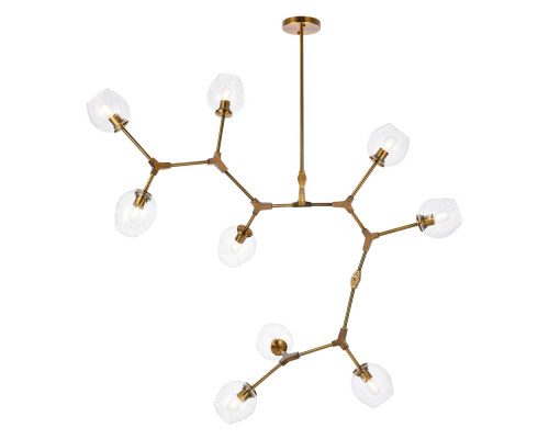 Elegant Urban Classic Cavoli 11 Lights Chandelier - Brass, L 79" (1712G79BR)