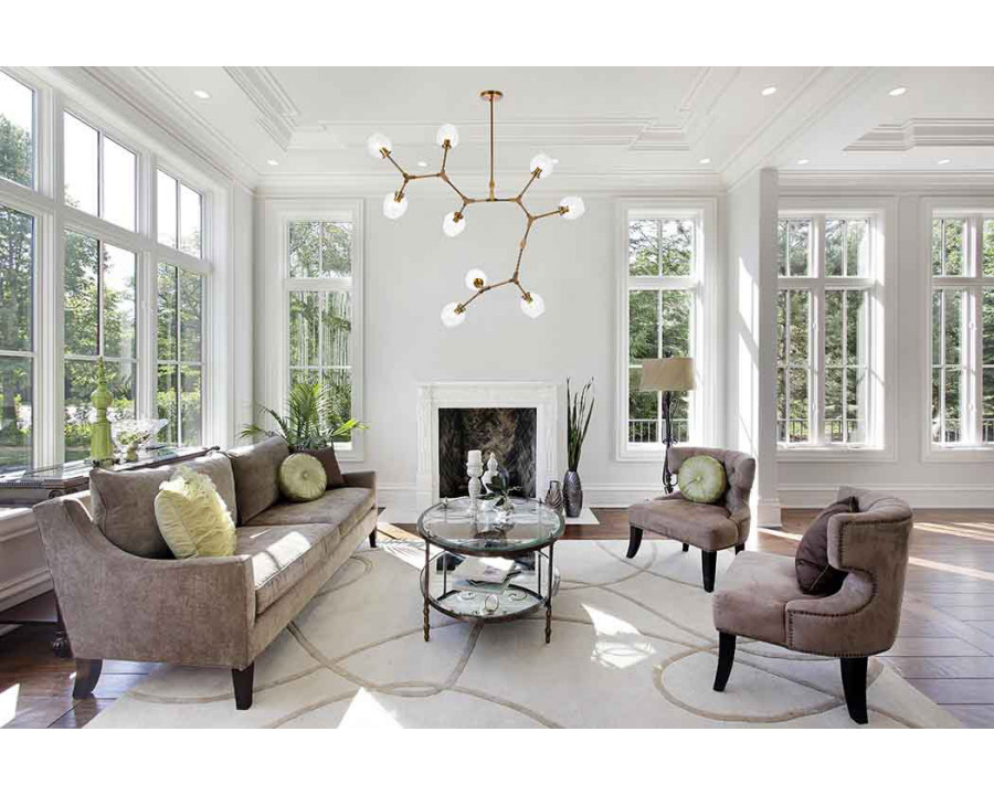 Elegant Urban Classic Cavoli 11 Lights Chandelier - Brass, L 79" (1712G79BR)