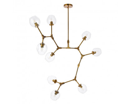 Elegant Urban Classic Cavoli 11 Lights Chandelier - Brass, L 79" (1712G79BR)