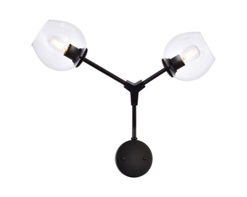 Elegant Urban Classic Cavoli 2 Light - Black (1712W26BK)