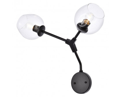 Elegant Urban Classic Cavoli 2 Light - Black (1712W26BK)