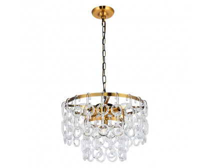 Elegant Urban Classic Eden 3 Lights Pendant - Light Antique Brass, L 16" (1713D16LAB)