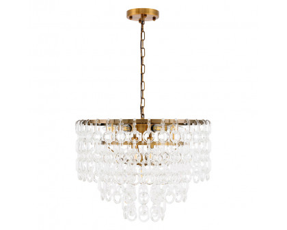 Elegant Urban Classic Eden 3 Lights Pendant - Light Antique Brass, L 24" (1713D24LAB)