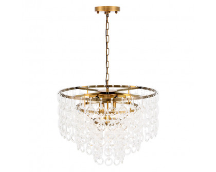 Elegant Urban Classic Eden 3 Lights Pendant - Light Antique Brass, L 24" (1713D24LAB)