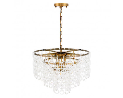 Elegant Urban Classic Eden 3 Lights Pendant - Light Antique Brass, L 24" (1713D24LAB)