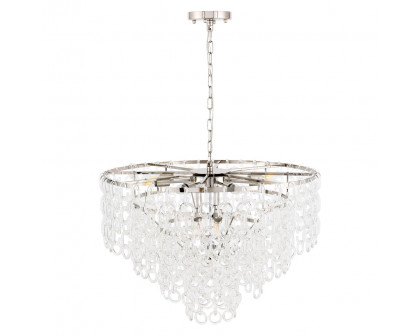 Elegant Urban Classic Eden 3 Lights Pendant - Polished Nickel, L 32" (1713D32PN)