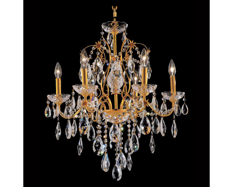 Elegant St. Francis 6 Lights Chandelier - Gold, L 24" (2016D24G-RC)