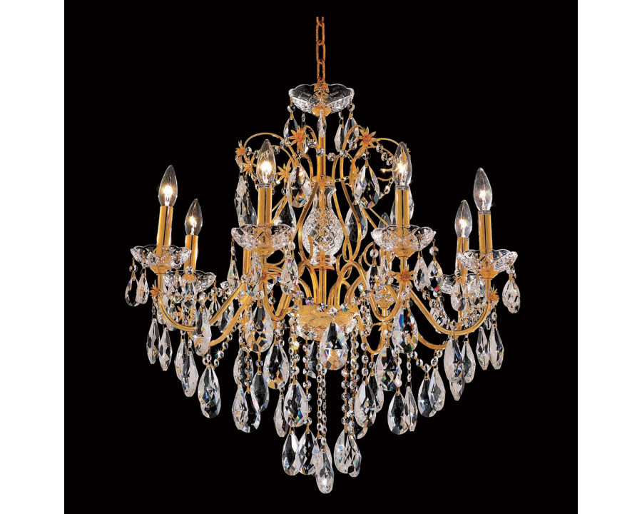 Elegant St. Francis 6 Lights Chandelier - Gold, L 26" (2016D26G-RC)