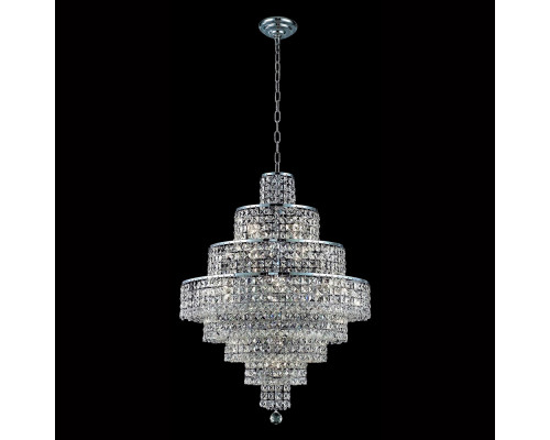 Elegant Maxim 13 Lights Chandelier - Chrome, L 26" (2039D26C-RC)