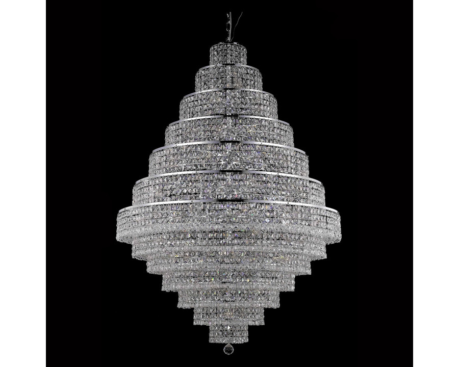 Elegant Maxim 38 Lights Chandelier - Chrome/Golden Teak (2039G42C-GT-RC)