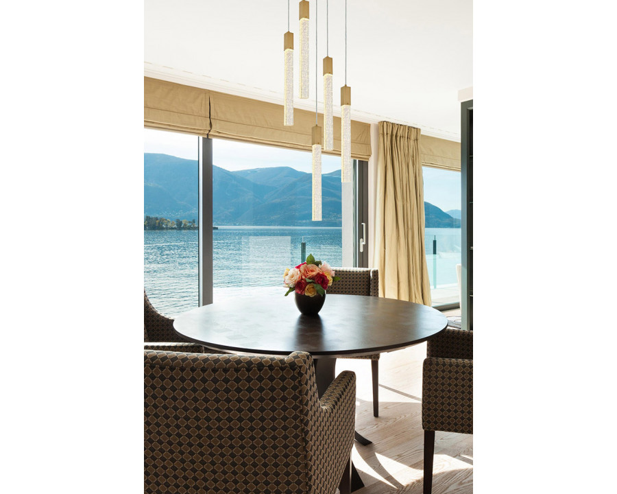 Elegant Pendant Light - Satin Gold, L 16" (2066D16SG)