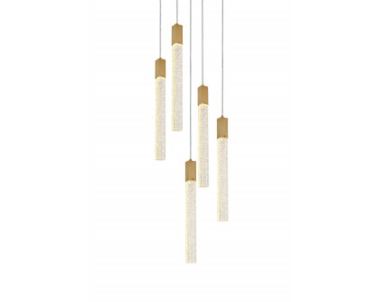 Elegant Pendant Light - Satin Gold, L 16" (2066D16SG)