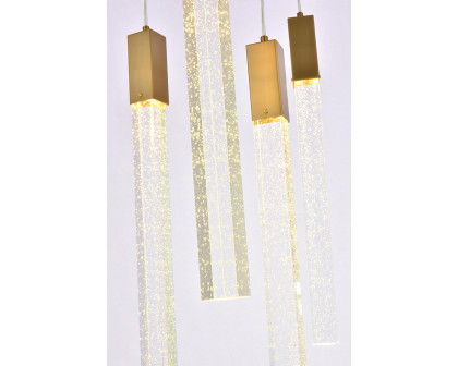 Elegant Pendant Light - Satin Gold, L 16" (2066D16SG)