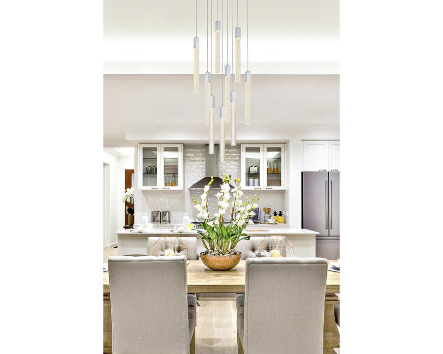 Elegant Pendant Light - Chrome, L 20" (2066D20C)