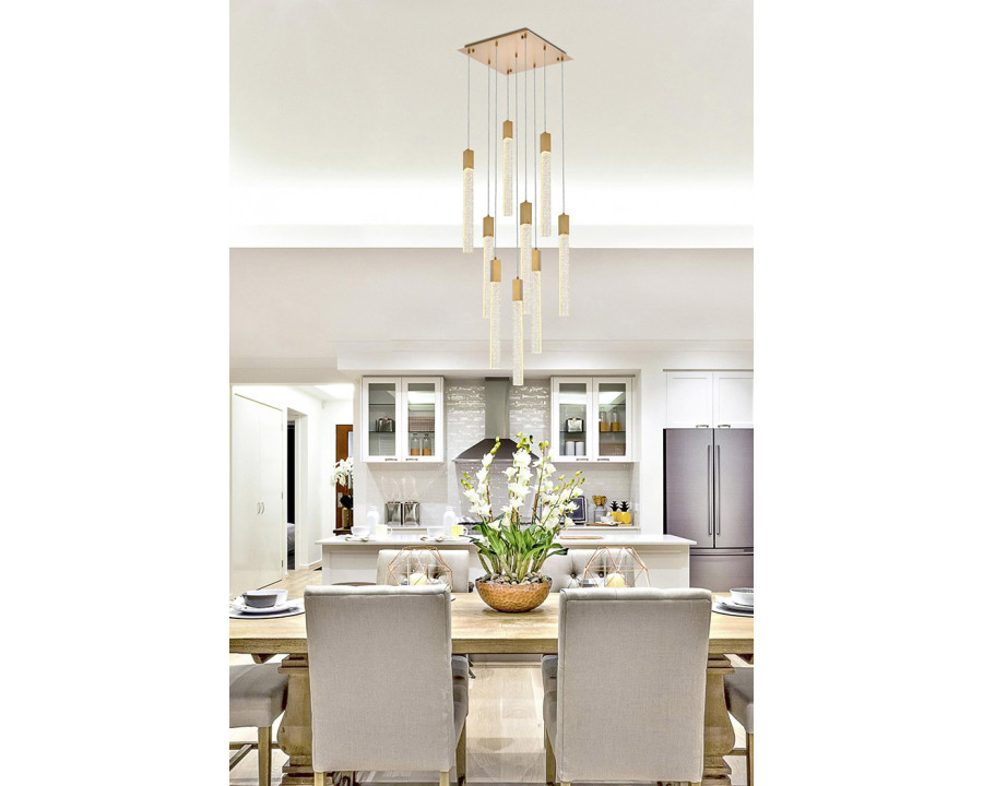 Elegant Pendant Light - Satin Gold, L 20" (2066D20SG)