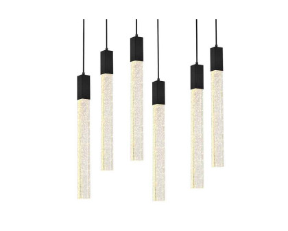 Elegant Pendant Light - Black, L 12" (2066D32BK)