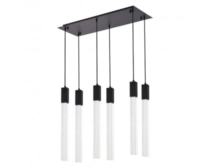 Elegant Pendant Light - Black, L 12" (2066D32BK)