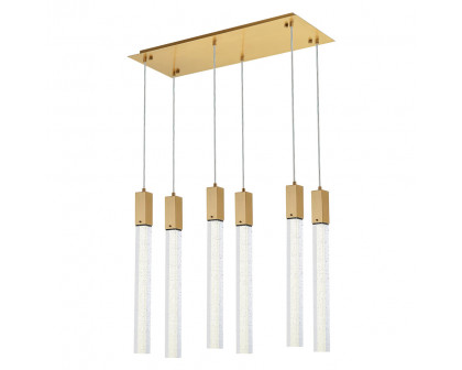 Elegant Pendant Light - Satin Gold, L 12" (2066D32SG)