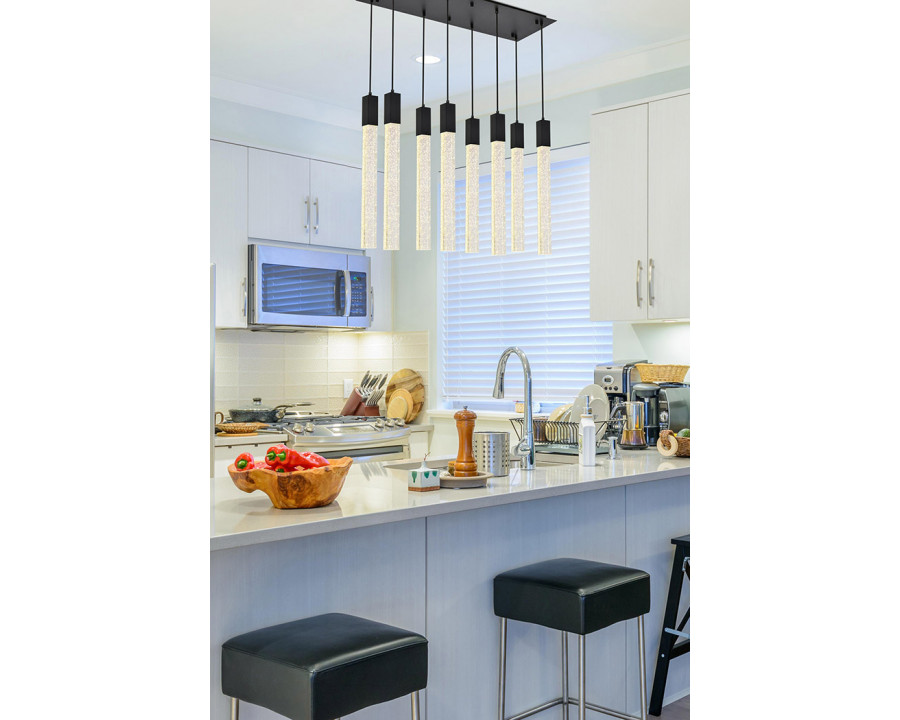 Elegant Pendant Light - Black, L 12" (2066D36BK)