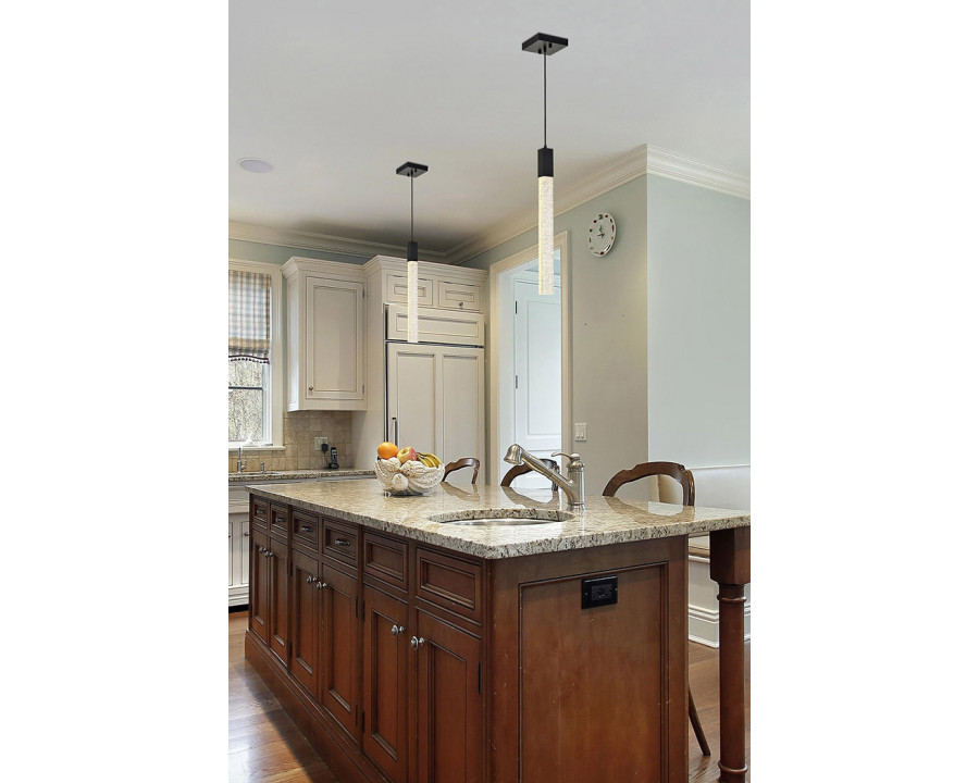 Elegant Pendant Light - Black, L 5" (2066D5BK)