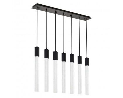 Elegant Zenon 2 Lights Flush Mount Ceiling Fixture - Black, L 42" (2066S42BK)