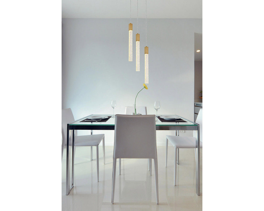 Elegant Pendant Light - Satin Gold, L 16" (2067D16SG)