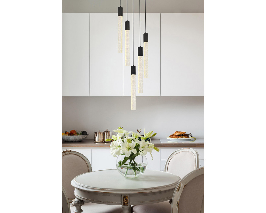 Elegant Pendant Light - Black, L 20" (2067D20BK)