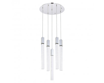 Elegant Pendant Light - Chrome, L 20" (2067D20C)