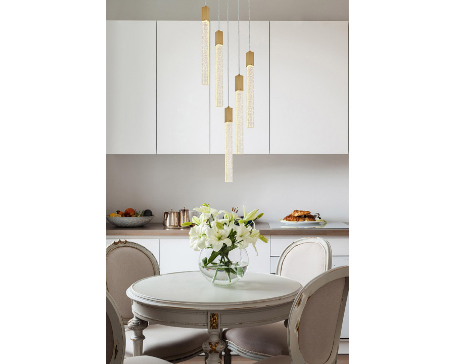 Elegant Pendant Light - Satin Gold, L 20" (2067D20SG)