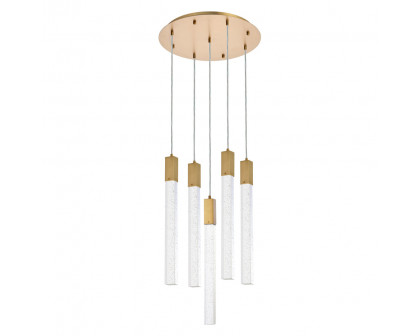 Elegant Pendant Light - Satin Gold, L 20" (2067D20SG)