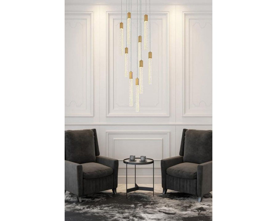 Elegant Pendant Light - Satin Gold, L 24" (2067D24SG)