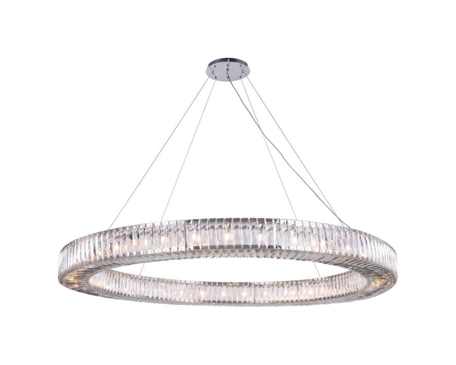 Elegant Invisible Ring 15 Lights Crystal Chandelier - Chrome, L 63" (2116G63C-RC)