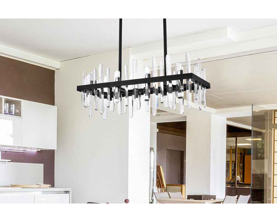 Elegant Chandelier - Black, L 30" (2200G30BK)