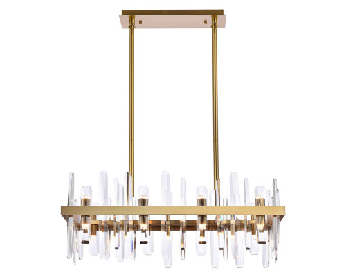 Elegant Chandelier - Satin Gold, L 30" (2200G30SG)