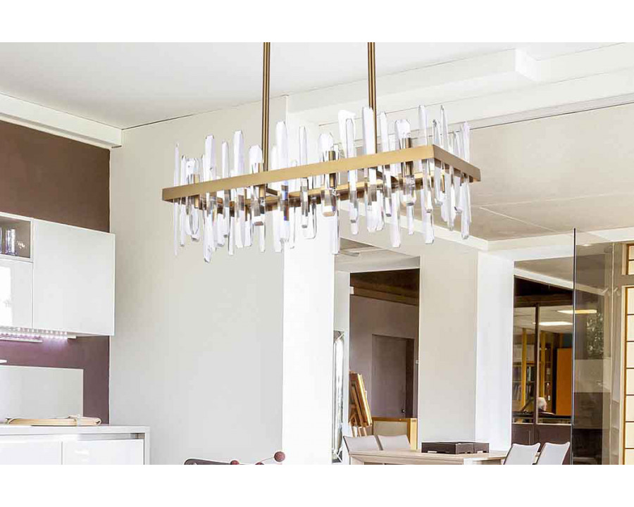 Elegant Chandelier - Satin Gold, L 30" (2200G30SG)