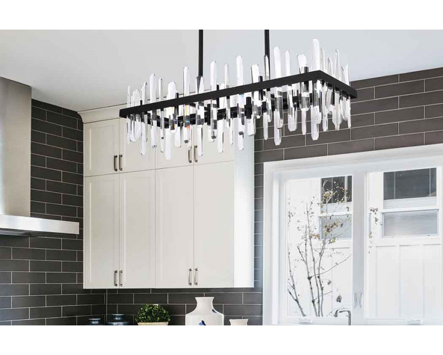 Elegant Chandelier - Black, L 36" (2200G36BK)