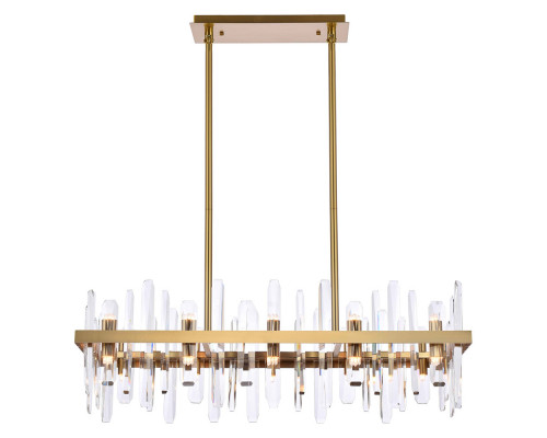 Elegant Chandelier - Satin Gold, L 36" (2200G36SG)