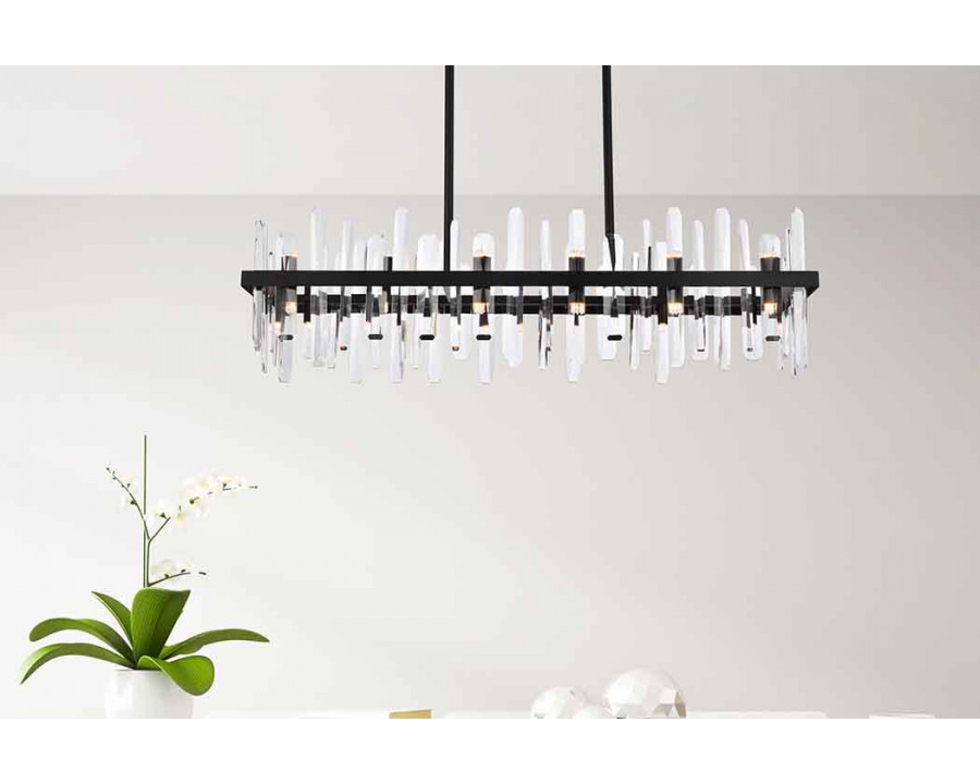 Elegant Chandelier - Black, L 42" (2200G42BK)